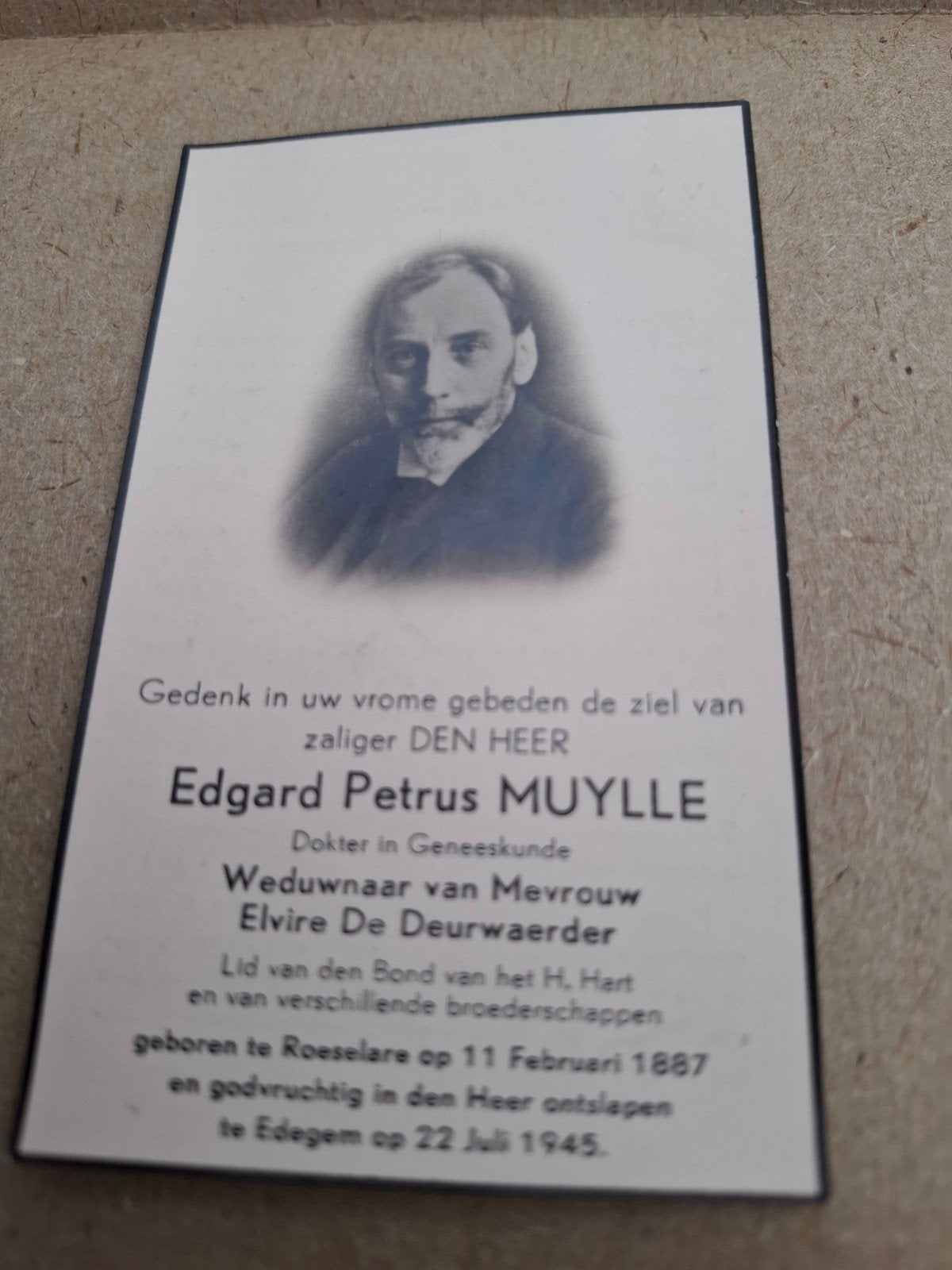 bidprentje avvk, Enlèvement ou Envoi, Image pieuse