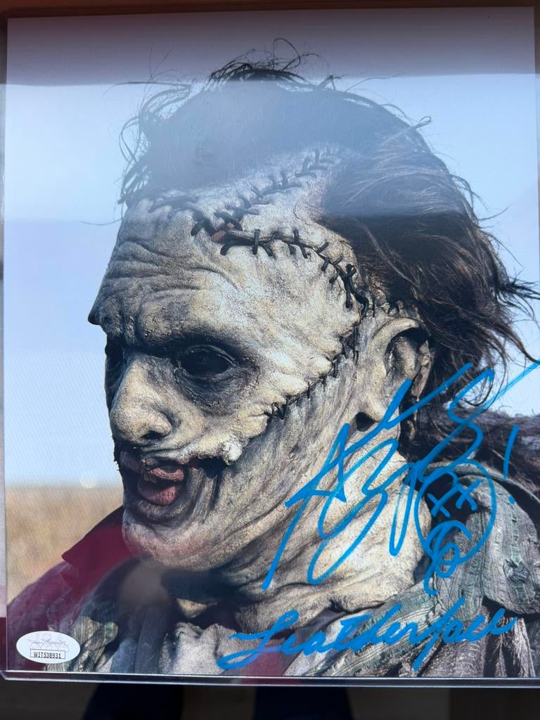 TEXAS CHAINSAW FOTO HAND GESIGNEERD !!!, Enlèvement ou Envoi, Neuf, Film, Photo ou Carte