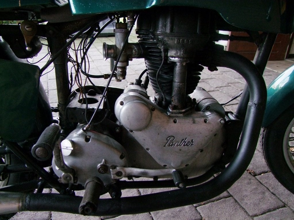 Panther oldtimer motor met Dunstall lakset, Motoren, Motoren | Overige merken, Particulier, Overig, 1 cilinder, Gebruikt, Ophalen
