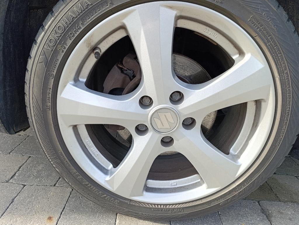 17 inch alu velgen met winterbanden 205/50/17, Auto-onderdelen, Banden en Velgen, Ophalen, Gebruikt, Velg(en), 17 inch