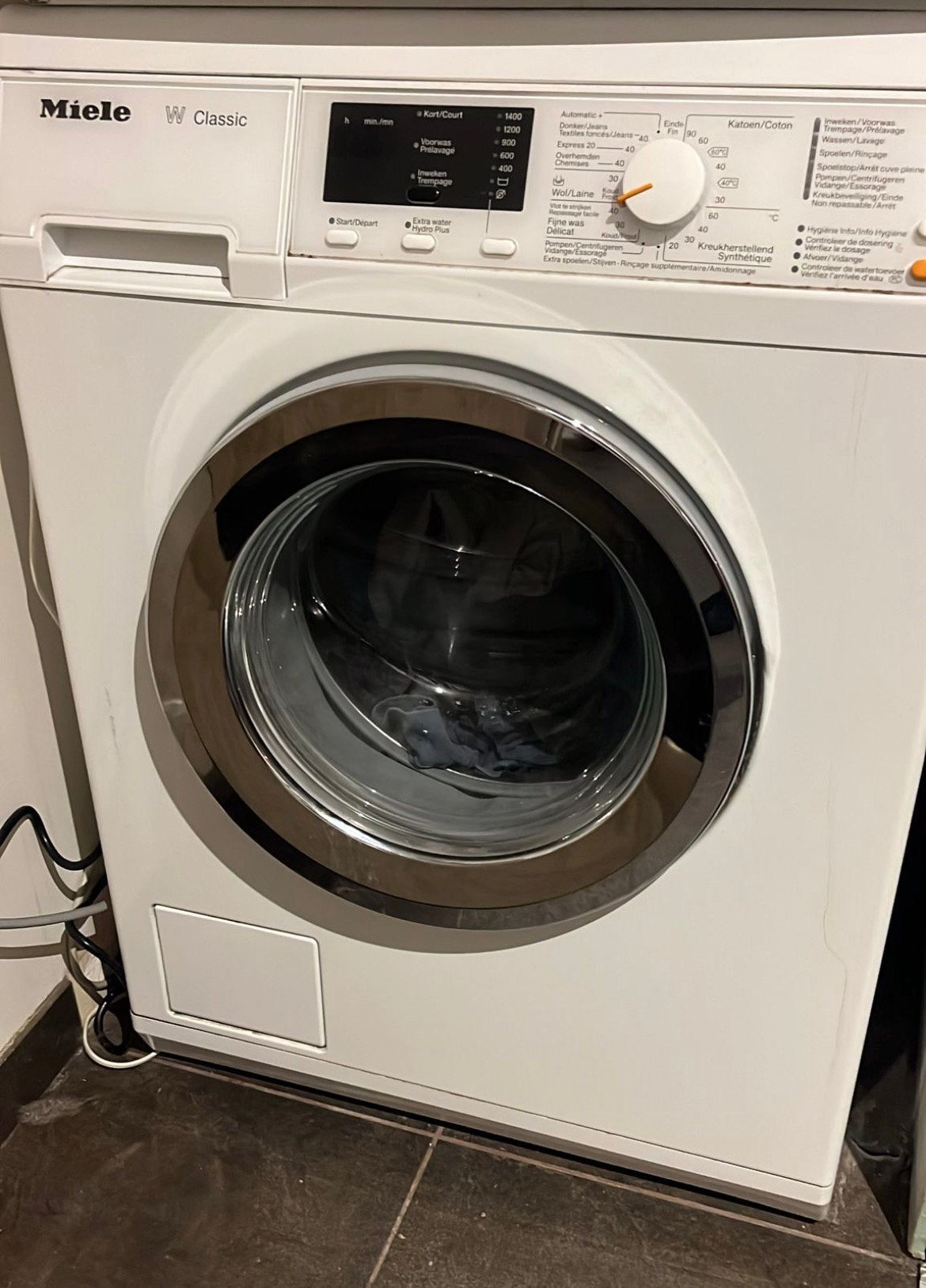 Miele wasmachine, 6 tot 8 kg, Ophalen, Gebruikt, Voorlader