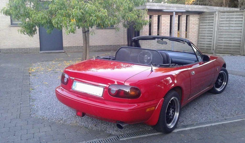 Mazda MX5 Na, Autos, Mazda, Rouge, Boîte manuelle, Noir, 2 portes