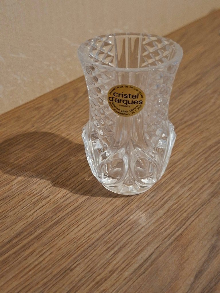 Vintage kristallen vaasje / Cristal d'Arques, Antiek en Kunst, Ophalen of Verzenden