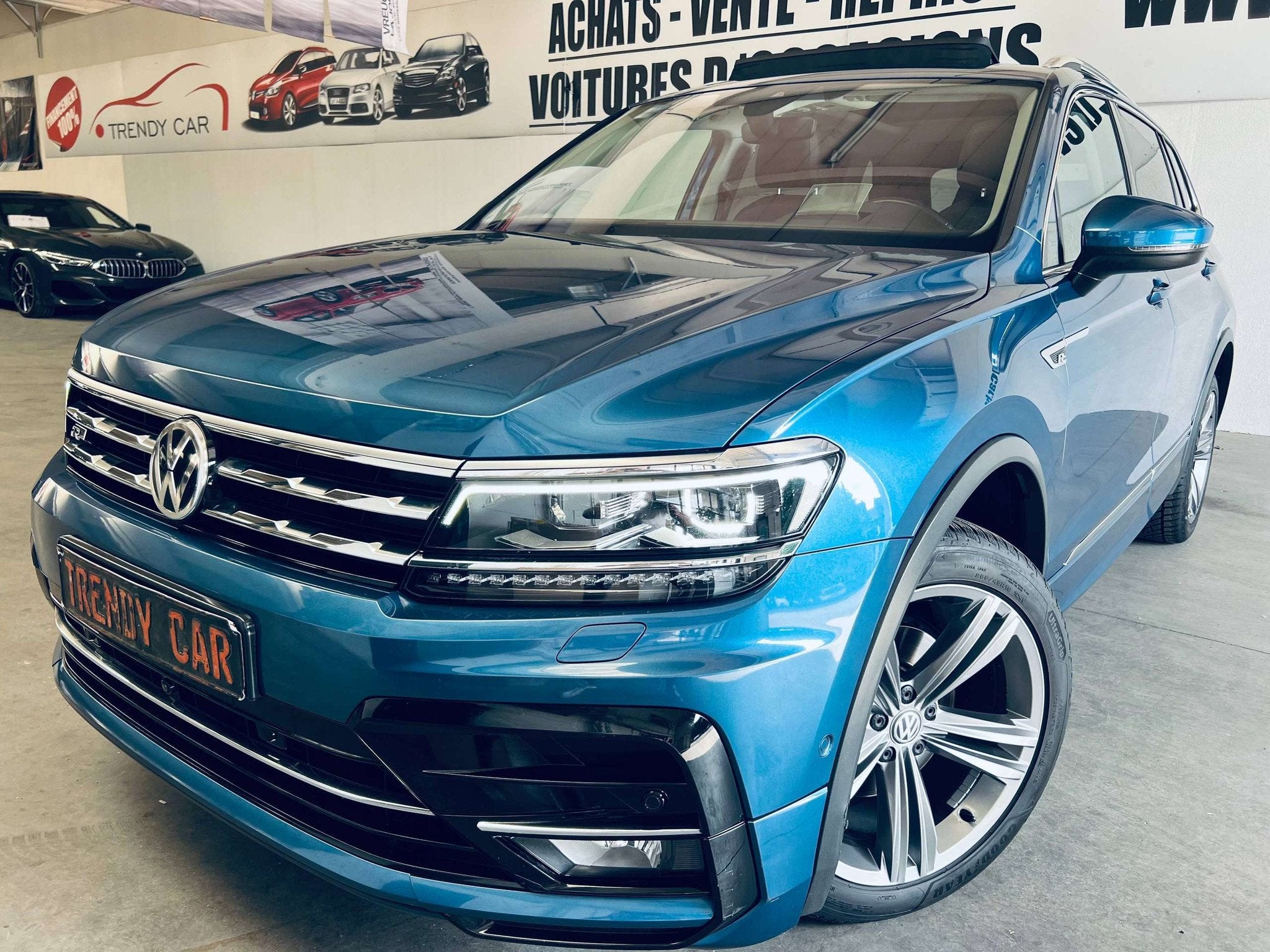 Volkswagen Tiguan Allspace 1.5 TSI Highline DSG R-Line 7PL+N, Blauw, 7 zetels, Leder, Bedrijf