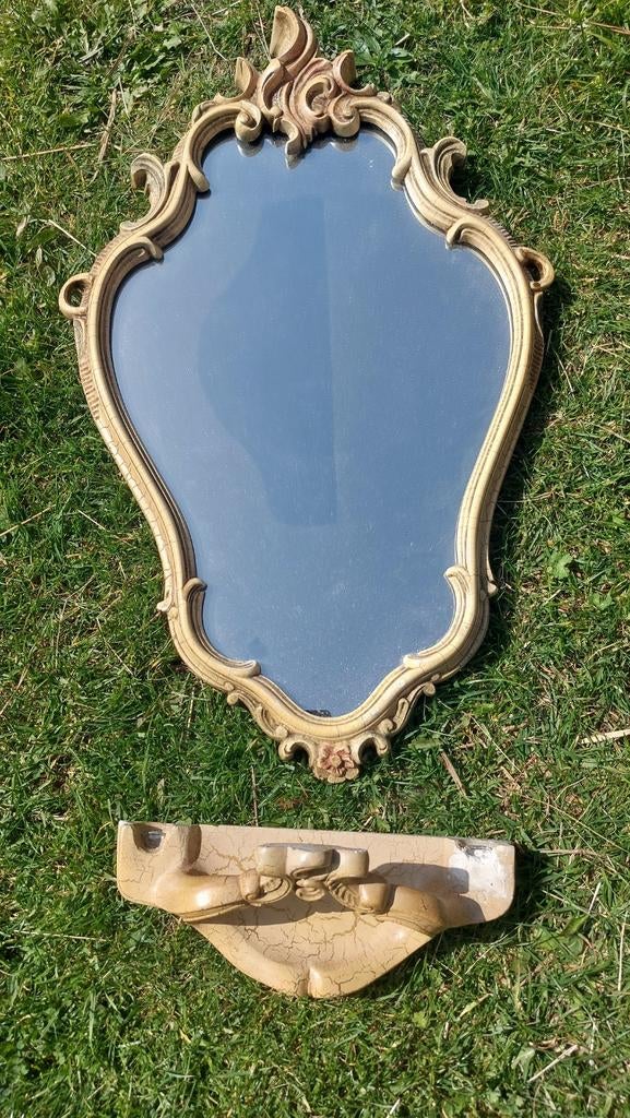 Vintage spiegel met console, rococostijl, Ophalen