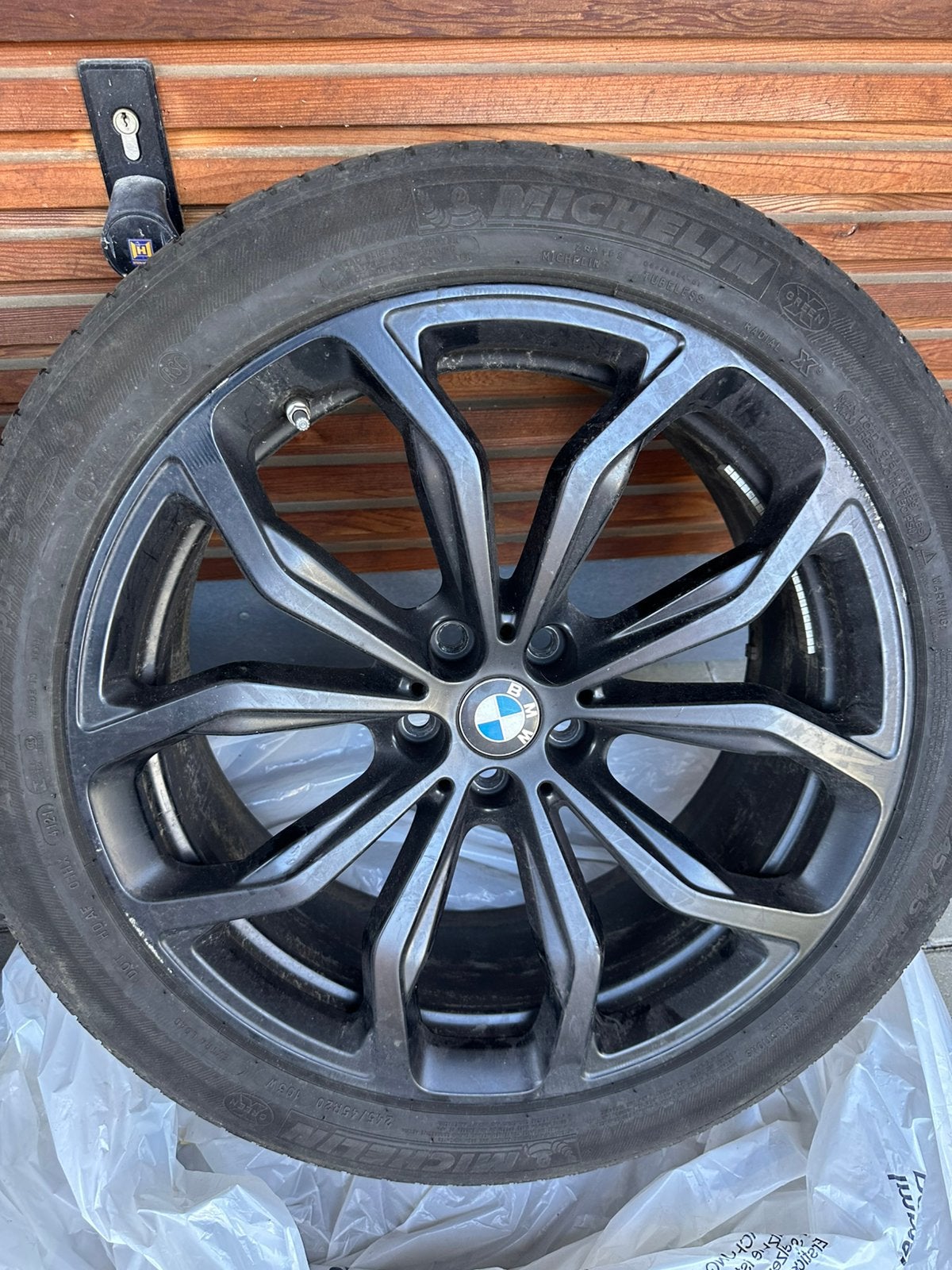 Magnifique kit jantes bmw, Enlèvement, Utilisé, Pneu(s)