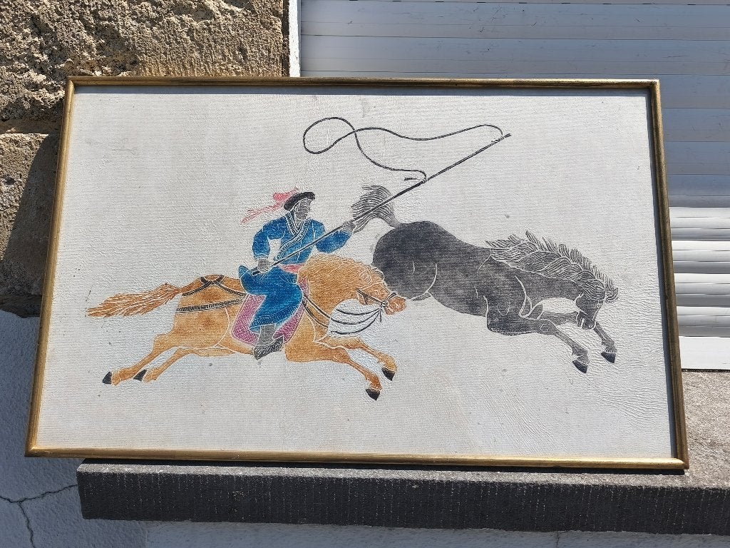Gravure chinoise capture du cheval, Antiquités & Art, Art | Eaux-fortes & Gravures, Gravure, Enlèvement ou Envoi