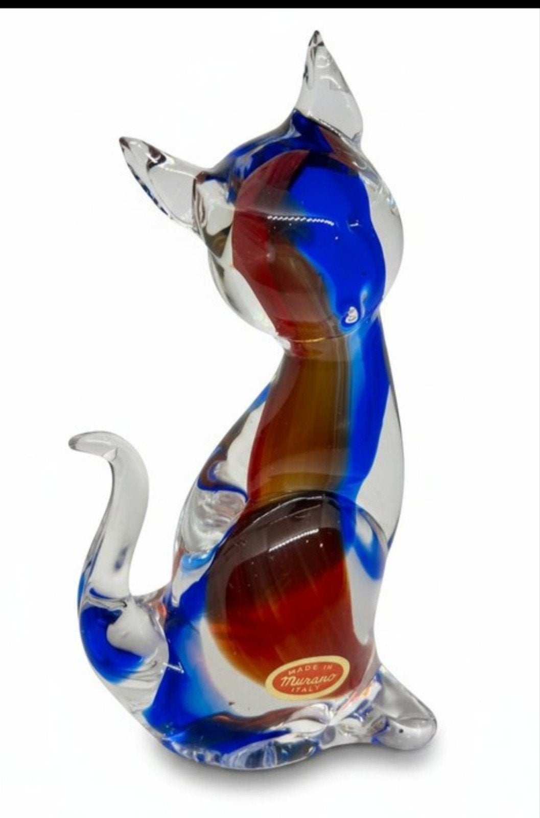Murano beeldje - CHAT SOMMERSO - licht beschadigd, Verzamelen, Ophalen of Verzenden, Gebruikt, Dier
