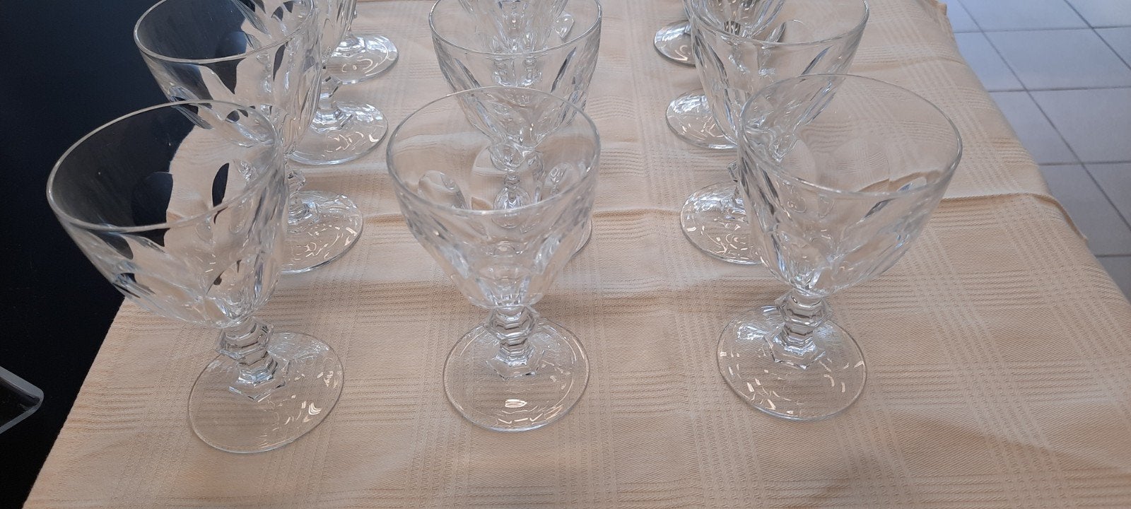 set de 12 verres à vin blanc Cristal d'Arques Rambouillet, Enlèvement