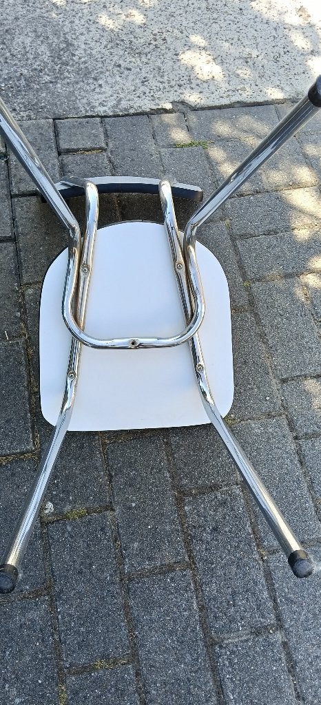 Set van 2 formica stoelen, Huis en Inrichting, Stoelen, Ophalen, Twee, Wit, Zo goed als nieuw
