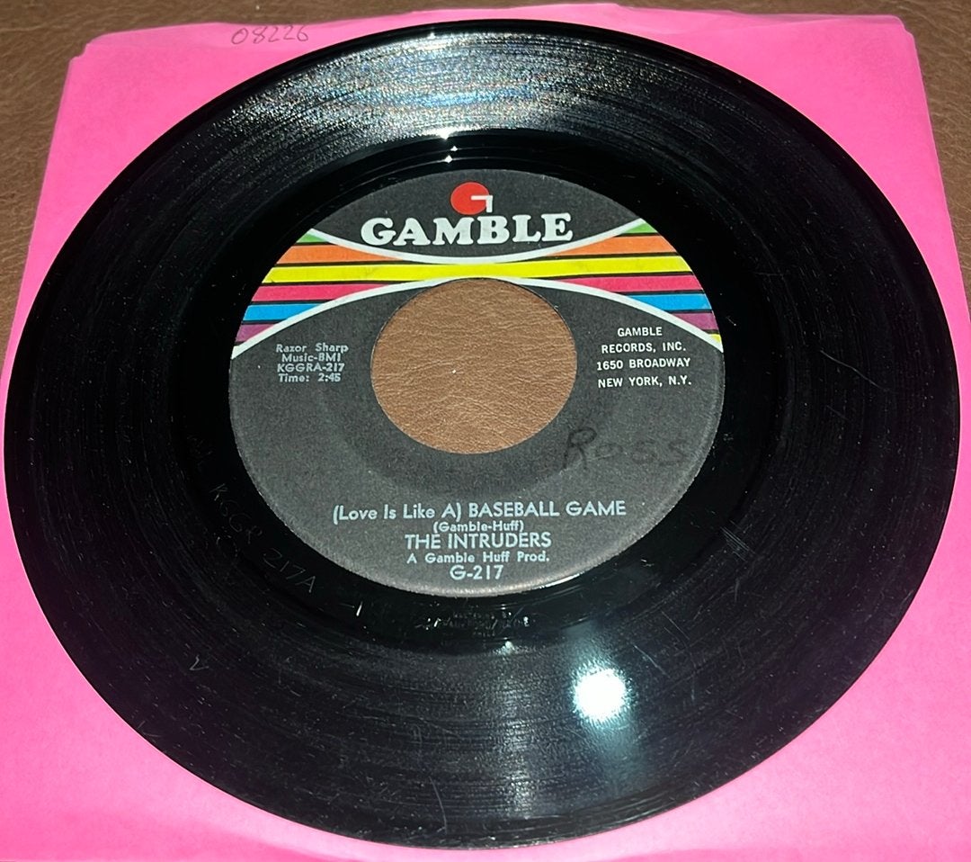 The Intruders ‎– (Love Is Like A) Baseball Game - 7” vinyl, Ophalen of Verzenden, Gebruikt