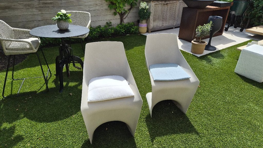 Moderne tuinstoelen, Ophalen, Gebruikt, Kunststof, Stapelbaar