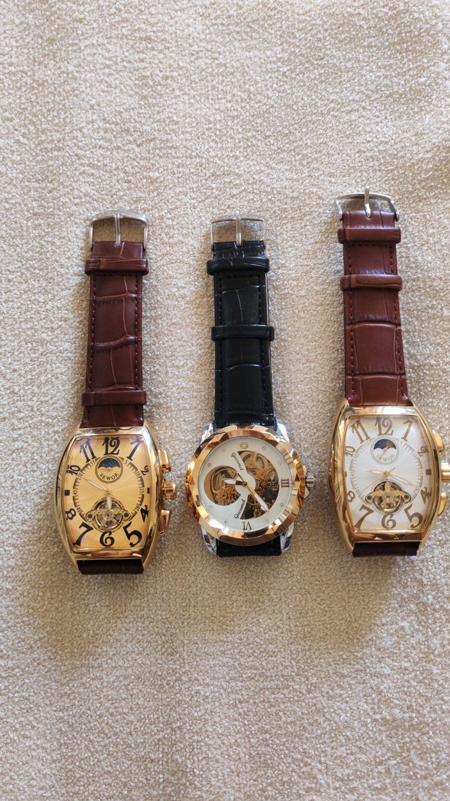 lot de 3 montre automatique hommes, Envoi