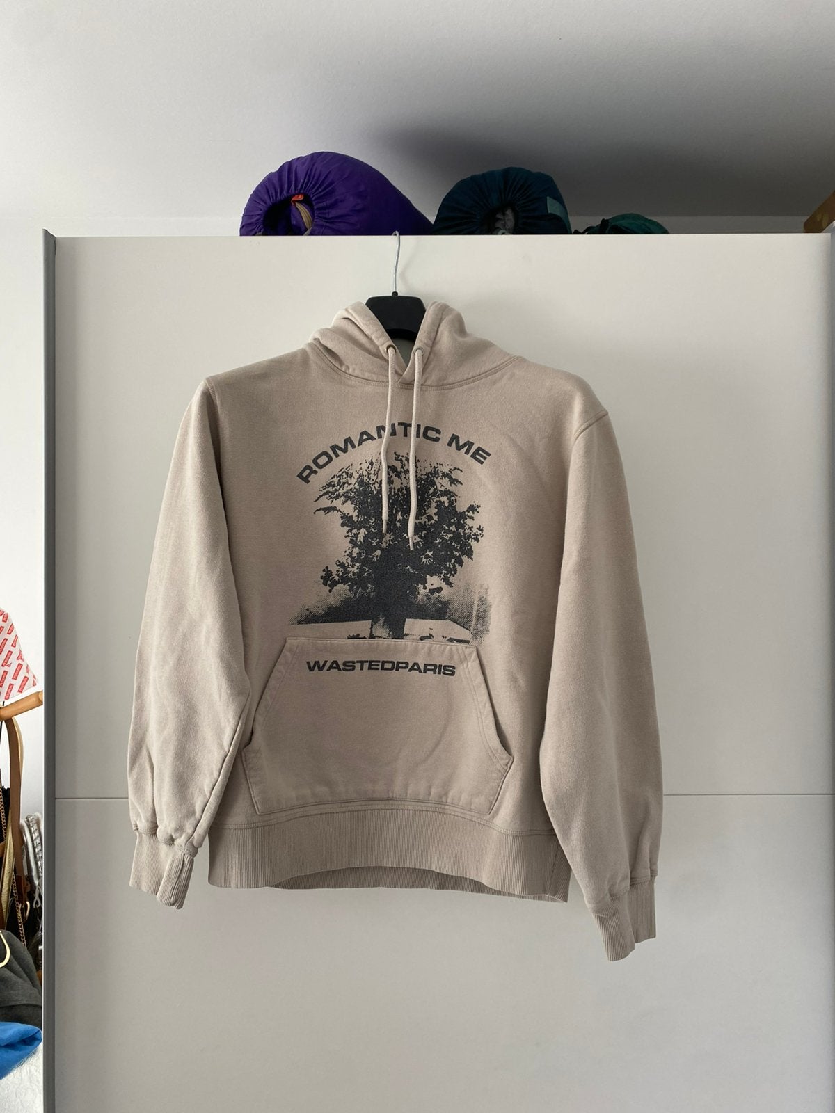 Wasted paris hoodie medium, Ophalen of Verzenden, Zo goed als nieuw, Maat 48/50 (M), Beige