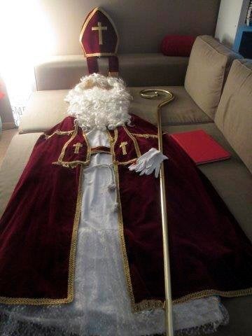 Sinterklaas kostuum uit luxestof TE HUUR, Enlèvement, Utilisé
