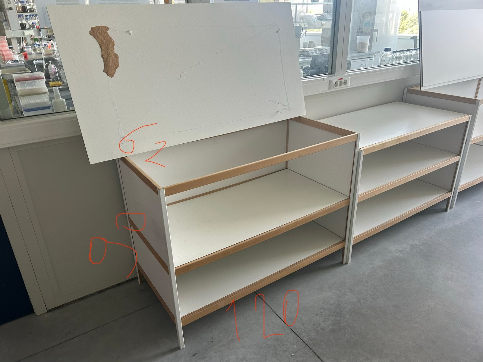 Witte kewlox kast, Ophalen, Gebruikt