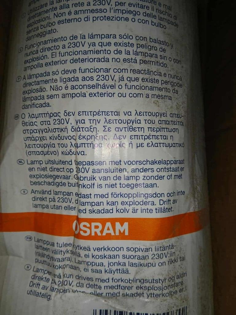 kwik lampen, Ophalen, Nieuw, Lamp