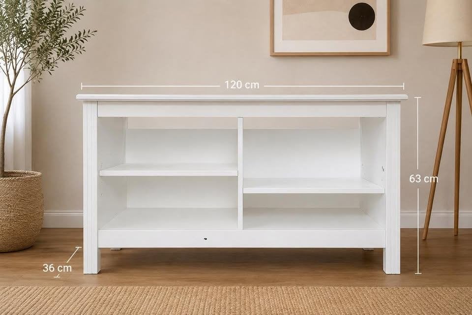 Meuble blanc/meuble TV/meuble mural — 120 cm, Enlèvement, Comme neuf