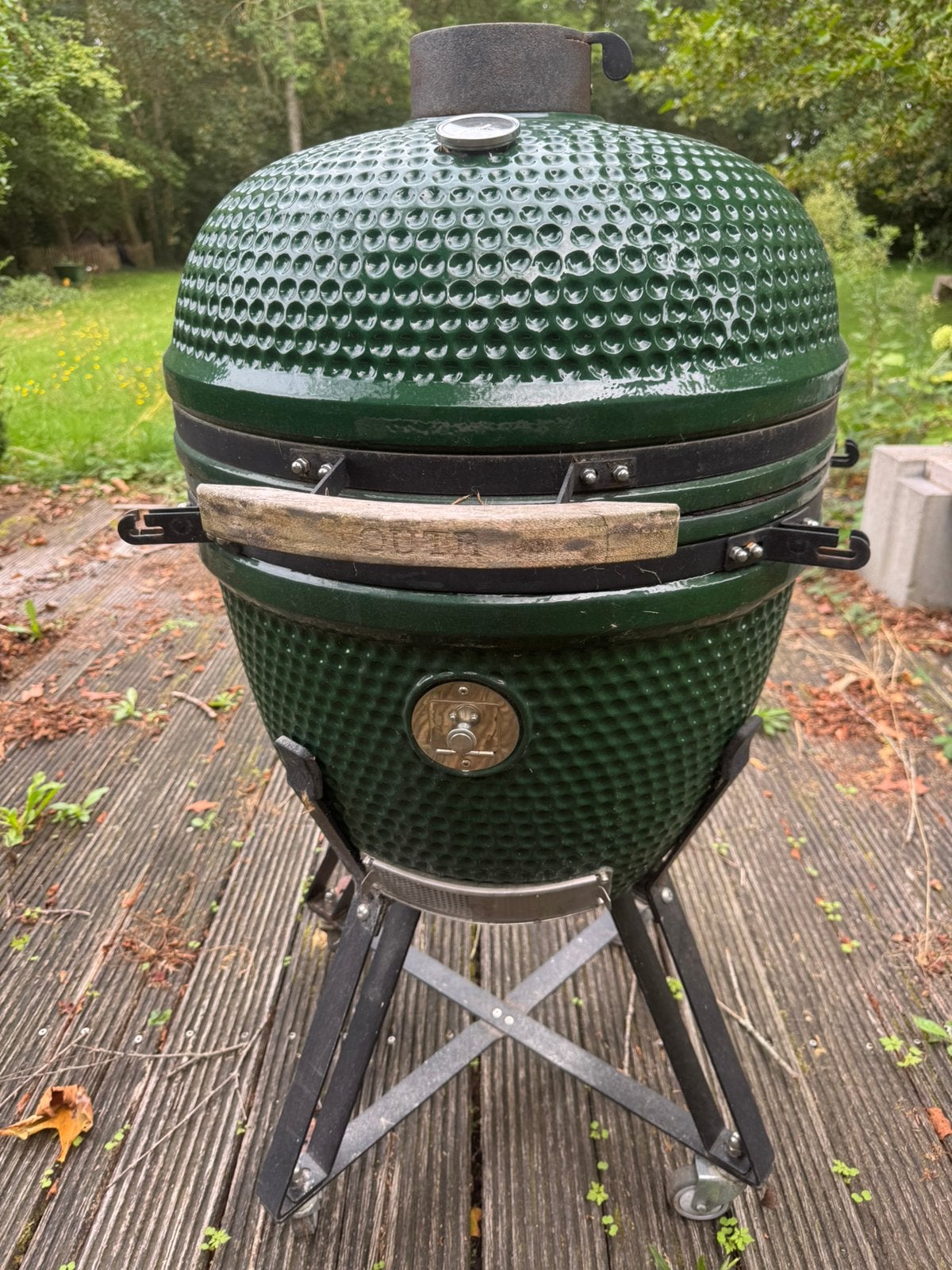 Outr XL green egg, Jardin & Terrasse, Barbecues au charbon de bois, Enlèvement, Comme neuf