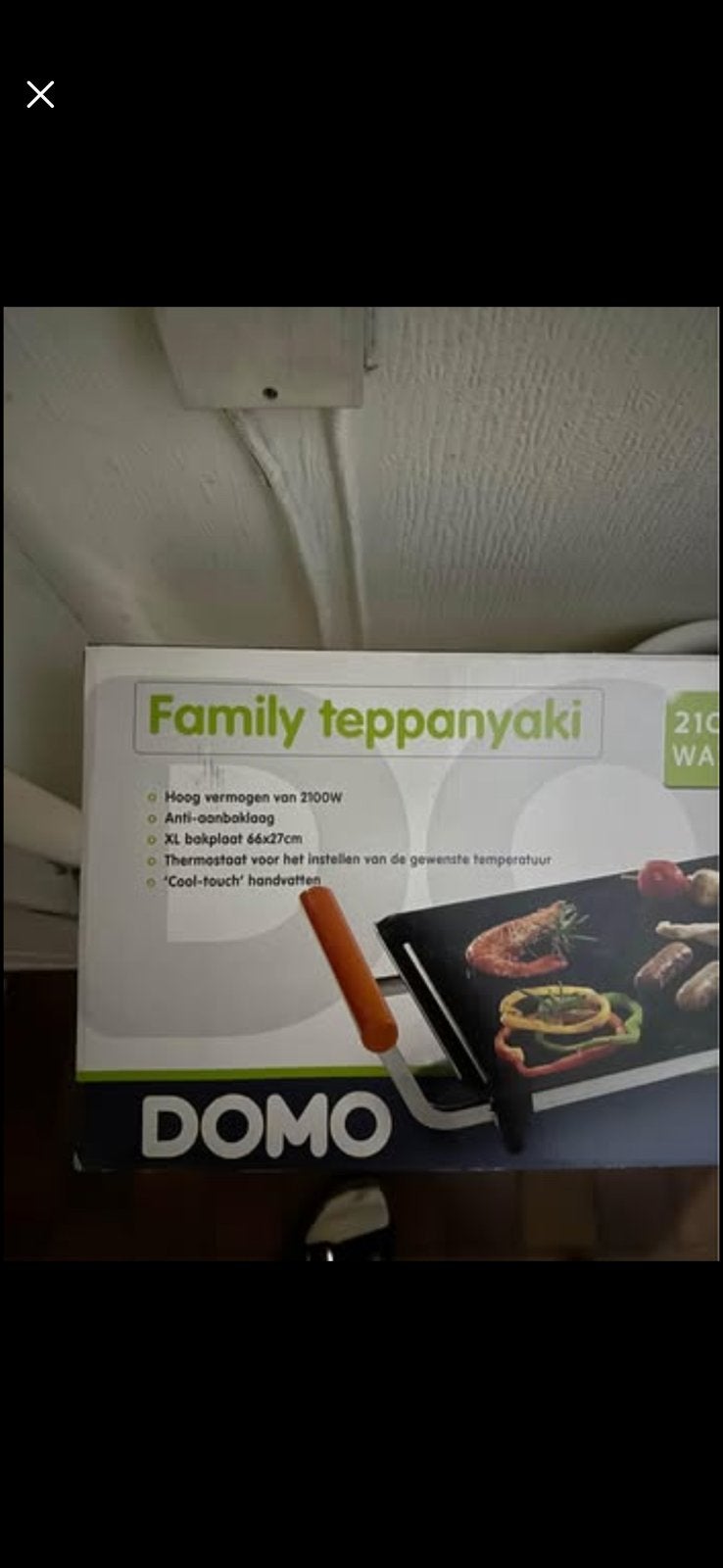 Nieuwe nooit gebruikte domo bakplaat XL 2100 watt, Huis en Inrichting, Overige typen, Ophalen, Nieuw, Overige merken