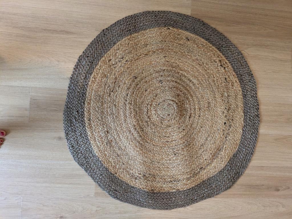 Jute vloerkleed rond 92cm diameter, Enlèvement, Rond