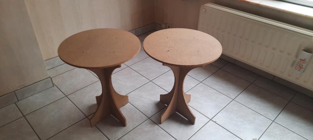 2 bijzettafels, Ophalen