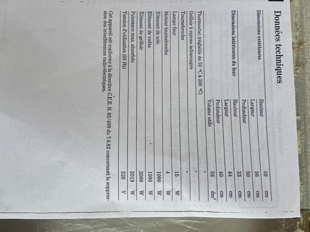 Four encastrable, Electroménager, Fours, Enlèvement, Utilisé, Four, Encastré