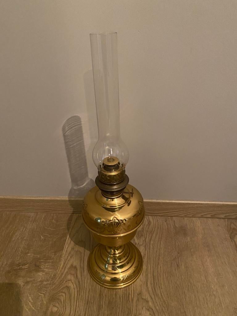 Antieke petroleum lamp, Antiek en Kunst, Ophalen