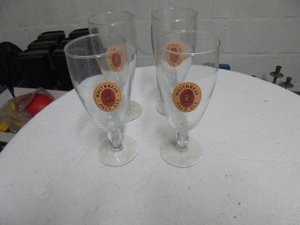 4 Whitebread Pale Ale glazen, Verzamelen, Biermerken, Ophalen of Verzenden, Zo goed als nieuw, Glas of Glazen, Overige merken