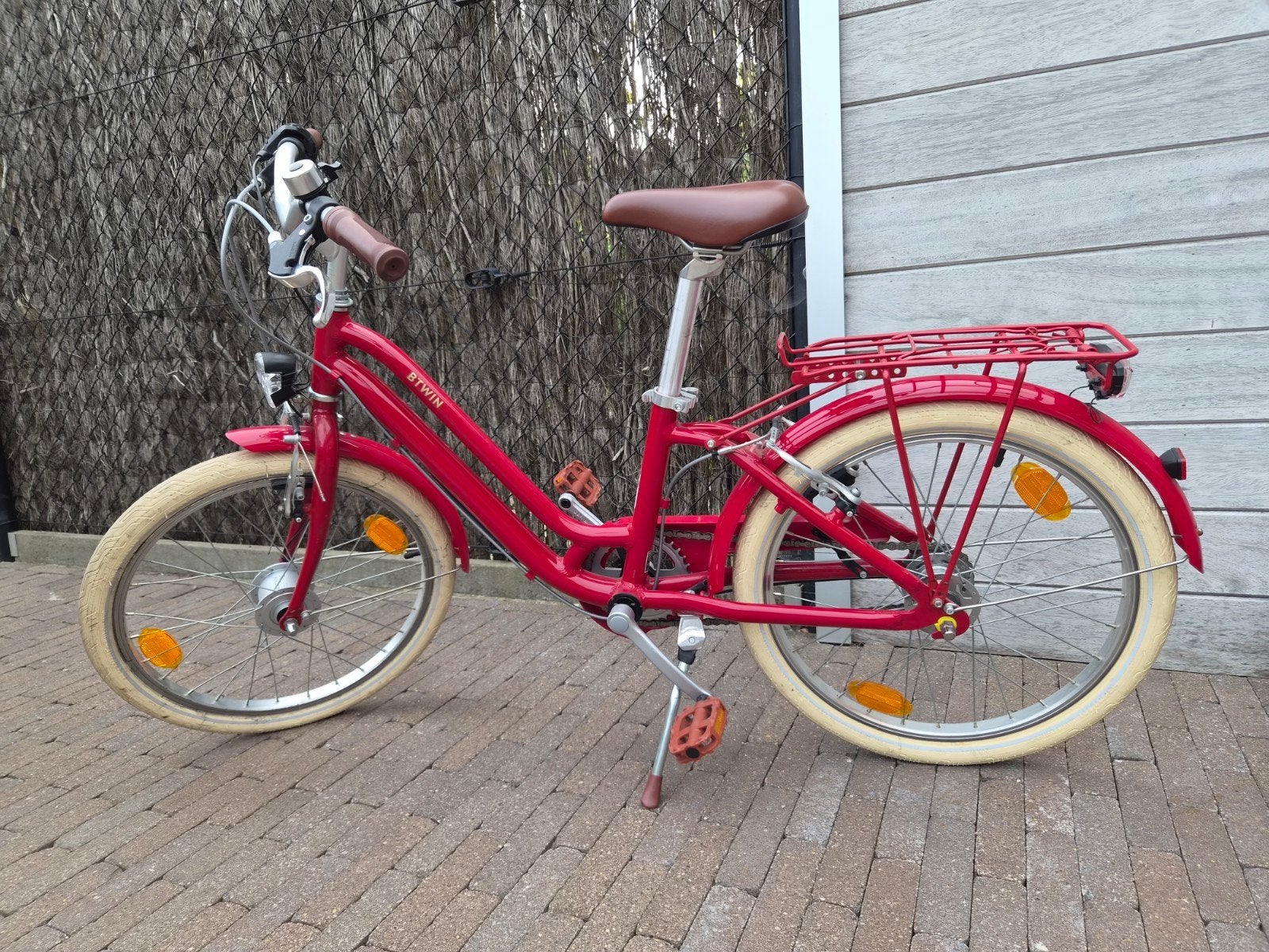 Stadsfiets voor kinderen elops 900 rood 20 inch, Vélos & Vélomoteurs, Utilisé, Frein à main, Btwin Decathlon, 20 pouces