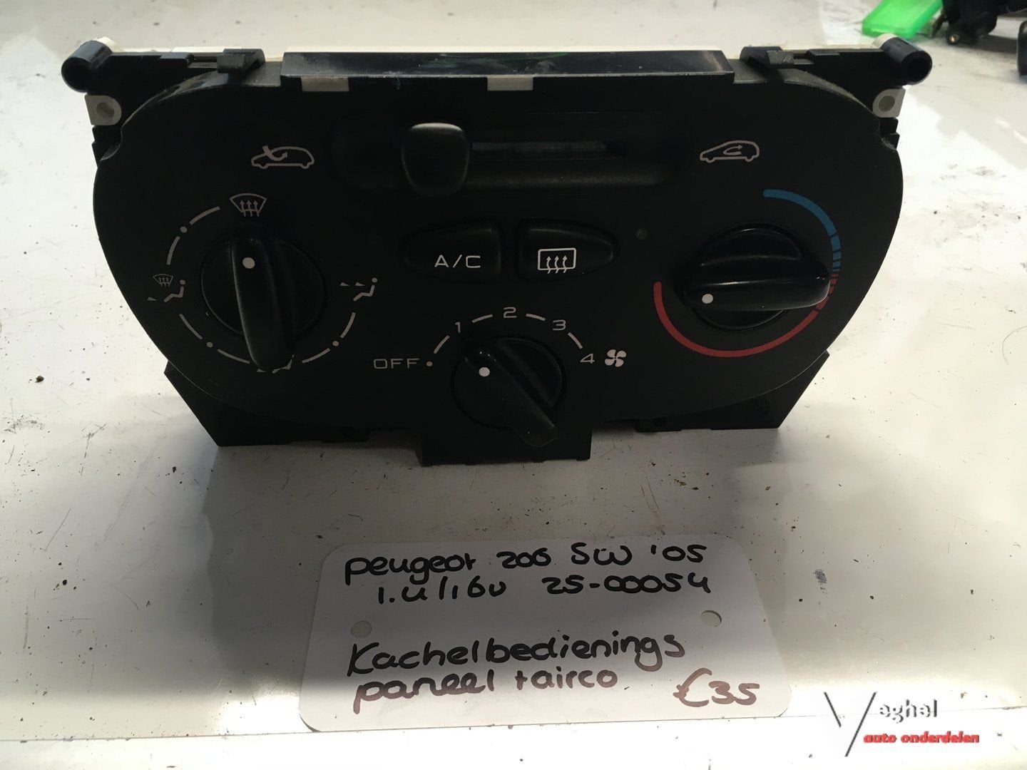 Peugeot 206 Sw 1.4 16v 2005 2500054  Kachelbedieningspaneel, Auto-onderdelen, Gebruikt, -, -, Ophalen of Verzenden
