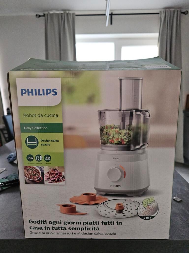 ROBOT DE CUISINE PHILIPS DAILY COLLECTION HR7310/00, Résiste au lave-vaisselle, Comme neuf, Enlèvement, 1 à 2 litres