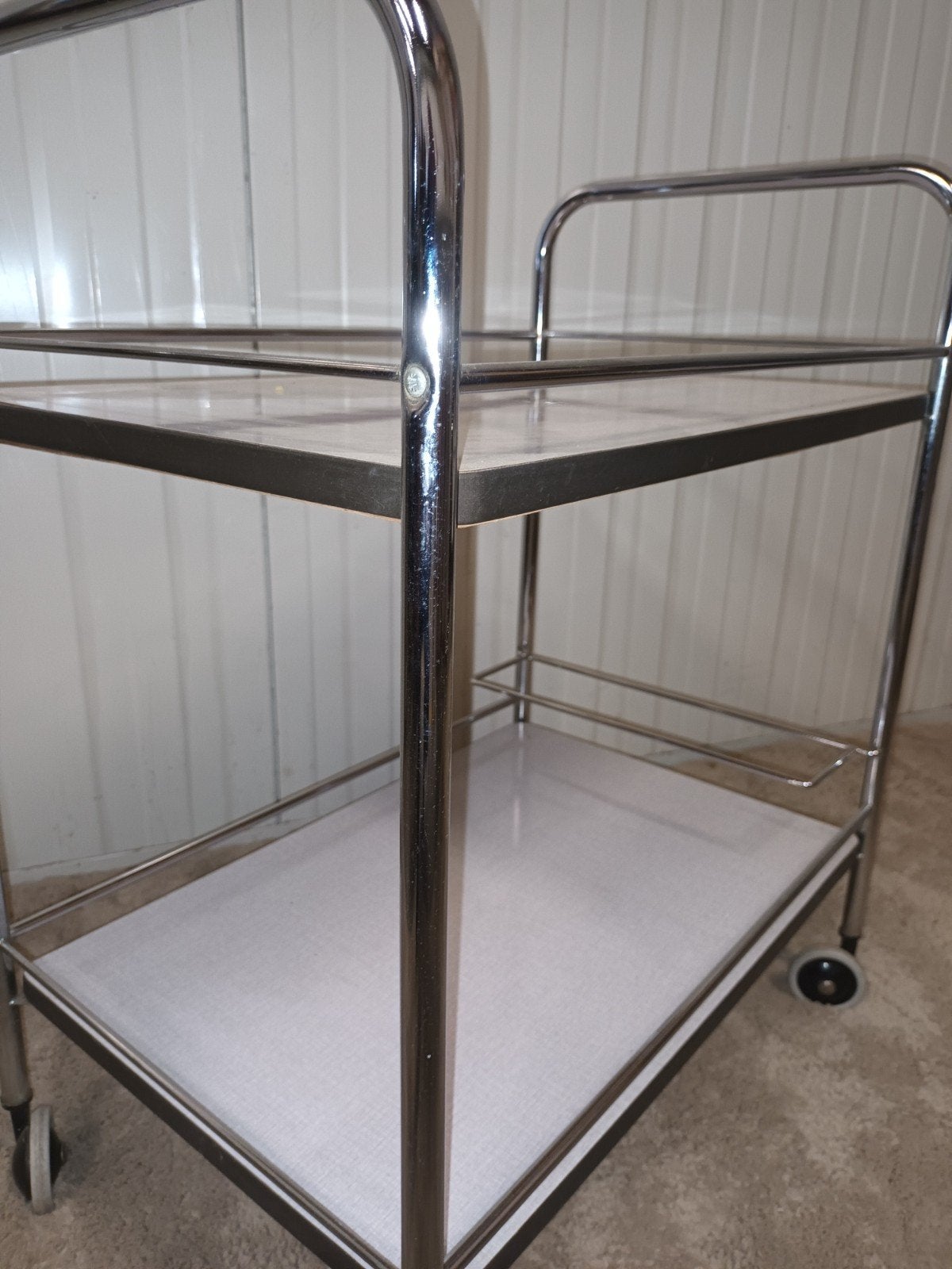 Vintage serveerwagen / trolley chroom & formica (jare, Ophalen