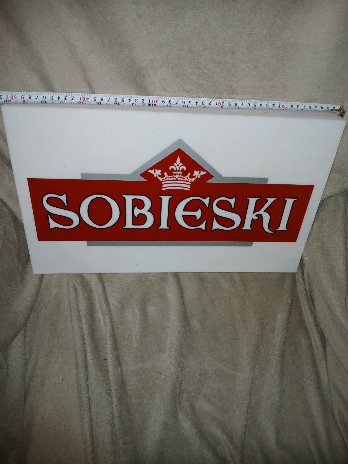 Enseigne lumineuse / Cadre publicitaire lumineux "Sobieski", Enlèvement