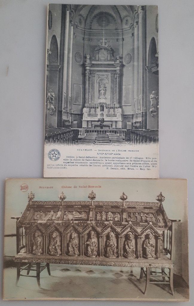2 Cartes postales anciennes STAVELOT +- 1920 Ref.E92, Collections, Cartes postales | Belgique, Non affranchie, Liège, Avant 1920