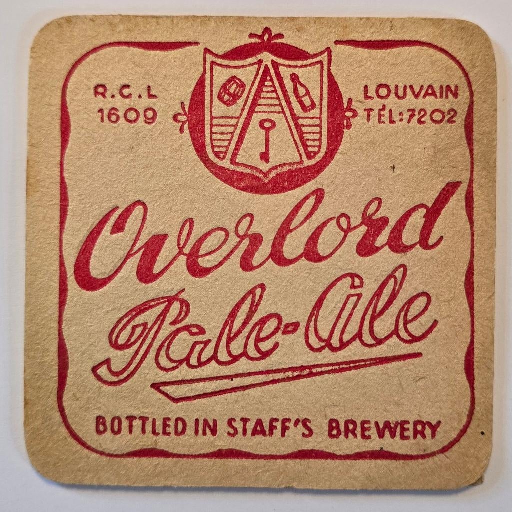 Overlord Pale-Ale onderzetter Bierviltje Bierdeckel Coaster, Verzamelen, Biermerken, Gebruikt, Viltje(s), Ophalen of Verzenden