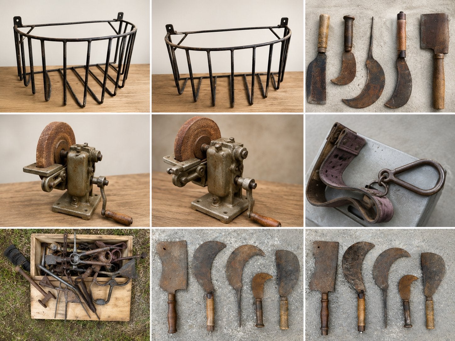 Outils. Mousqueton. Corbeille à fleurs murale en fer., Antiquités & Art, Antiquités | Outils & Instruments, Enlèvement