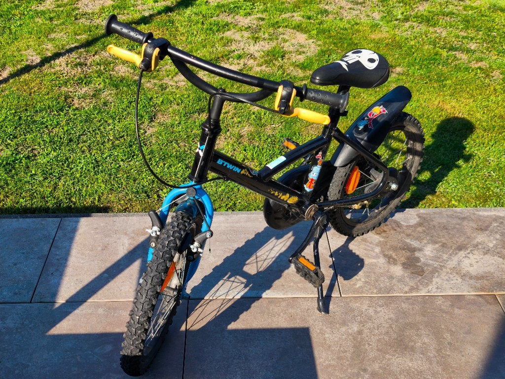 Jongens fiets 4-5j, Fietsen en Brommers, Ophalen, Btwin Decathlon, 16 inch, Trommelrem