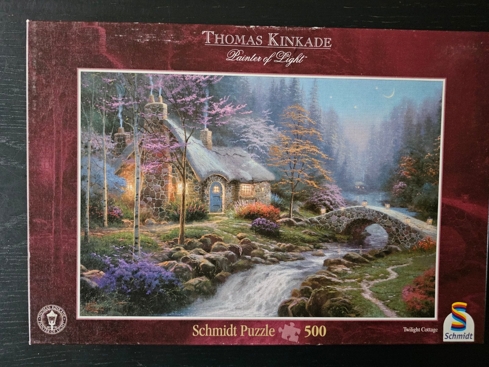 Puzzel 500 stukjes Schmidt, Thomas Kinkade, volledig., Ophalen of Verzenden, 500 t/m 1500 stukjes, Zo goed als nieuw, Legpuzzel