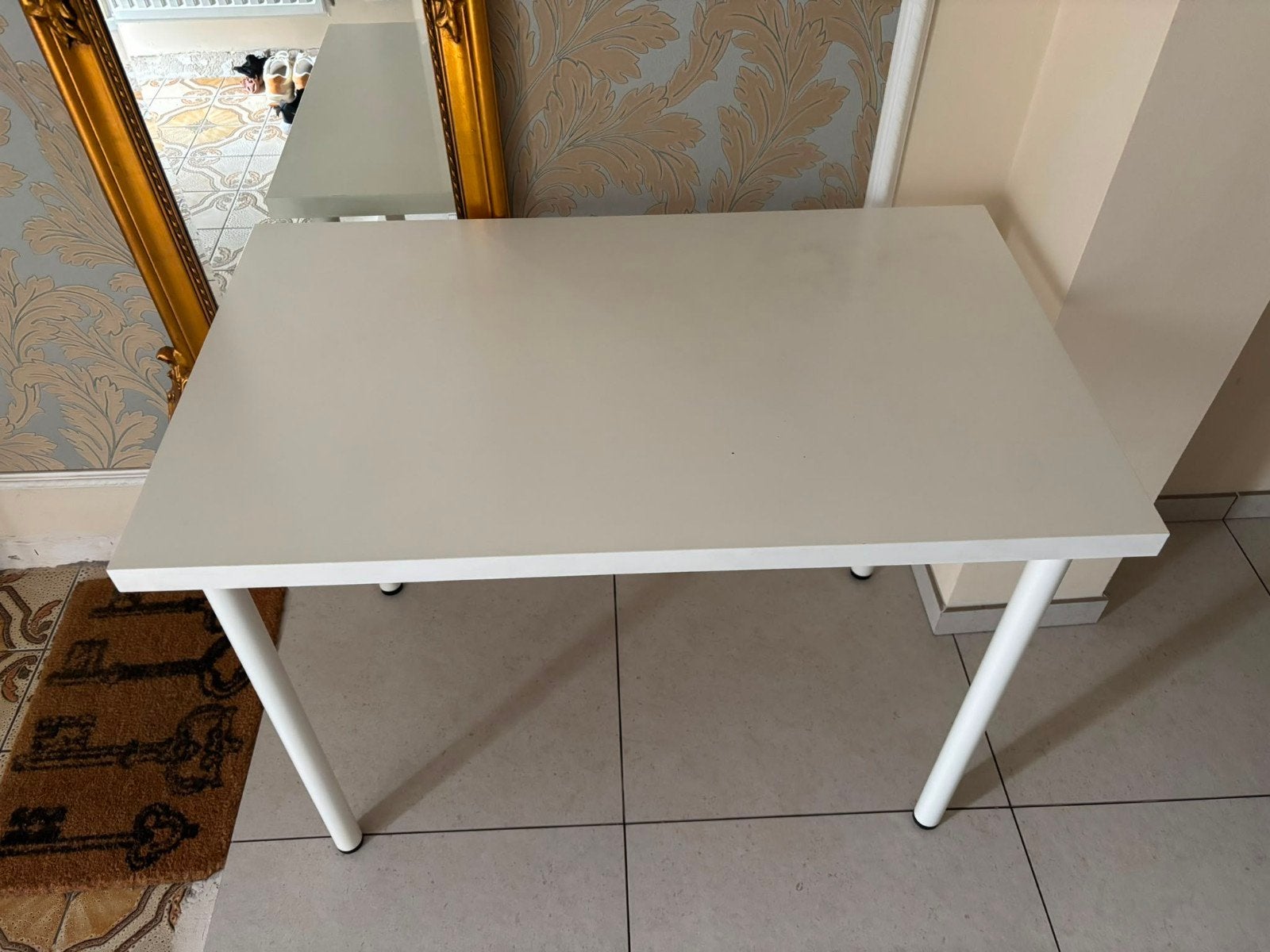Witte eettafel / bureau – modern en strak, Huis en Inrichting, Tafels | Eettafels, Ophalen, Rechthoekig