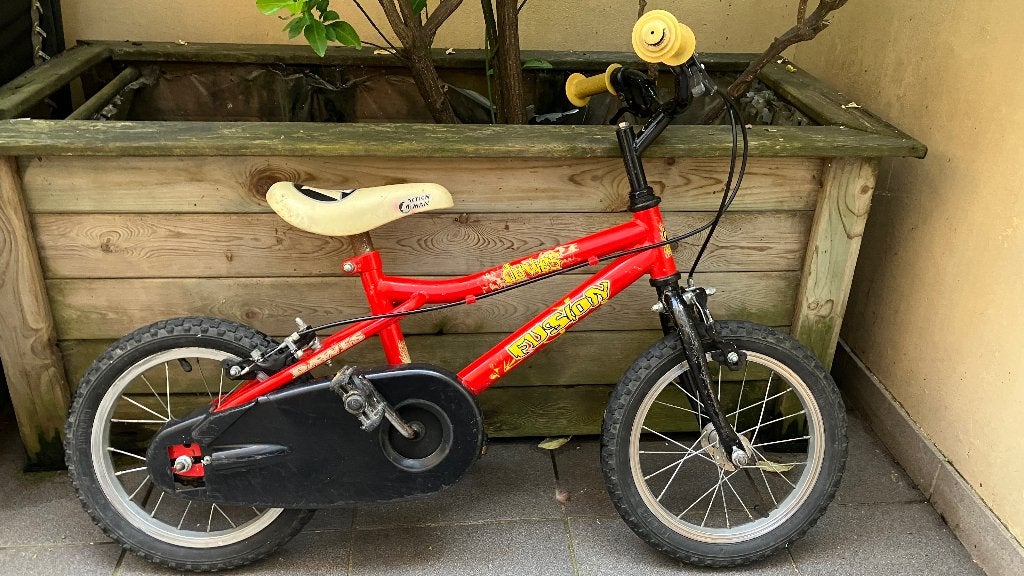 Kinderfiets 14 inch, Ophalen