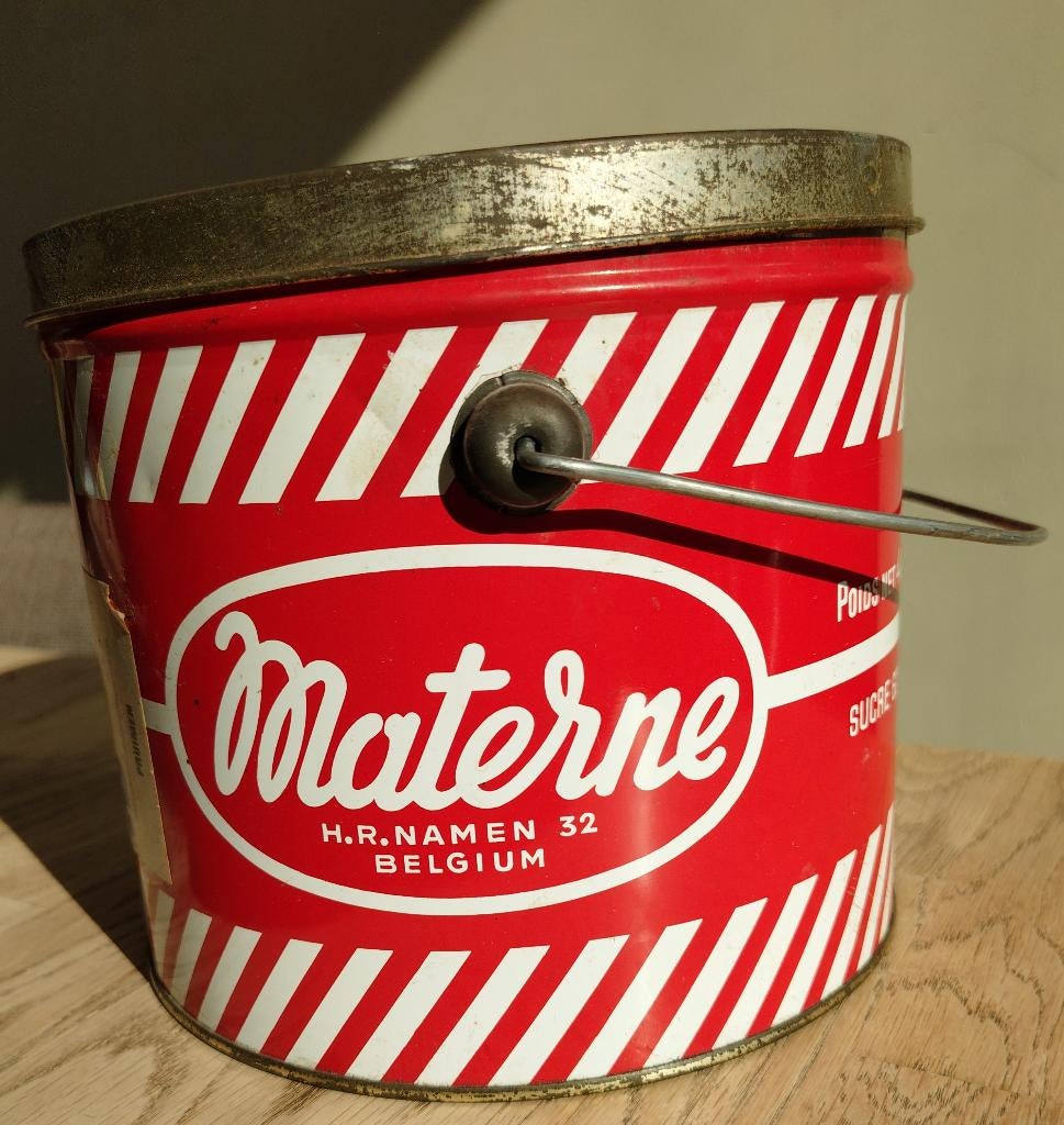 Groot vintage confituurblik van Materne jaren '40-'50, Enlèvement ou Envoi