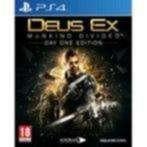 deus ex ps 4 day one edition mankind divided tb etat, Avontuur en Actie, Verzenden, 1 speler, Zo goed als nieuw