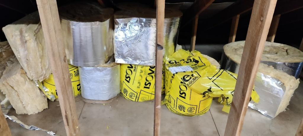 ISOVER Rollisol Plus 200 mm (~10 m^2), 12 cm of meer, 5 tot 10 m², Zo goed als nieuw, Glaswol