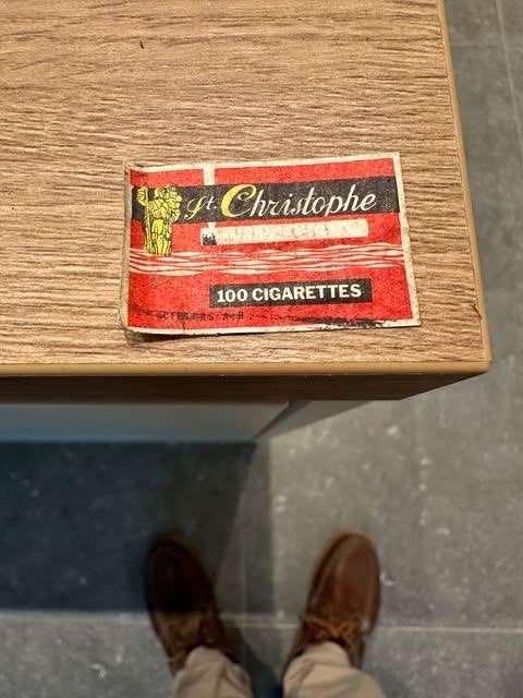 étiquettes boîte d'allumettes Christophe 100 cigarettes, Boîtes ou marques d'allumettes, St christophe, Enlèvement ou Envoi, Utilisé