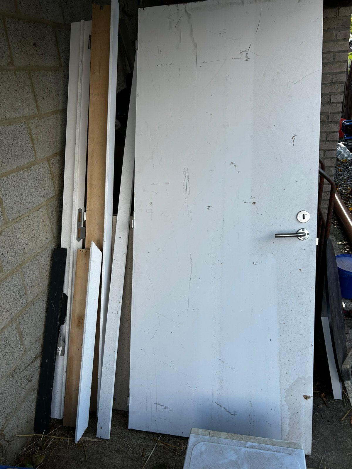 Porte a peindre en bois plein 83/202cm, Bricolage & Construction, Enlèvement, Comme neuf, Bois