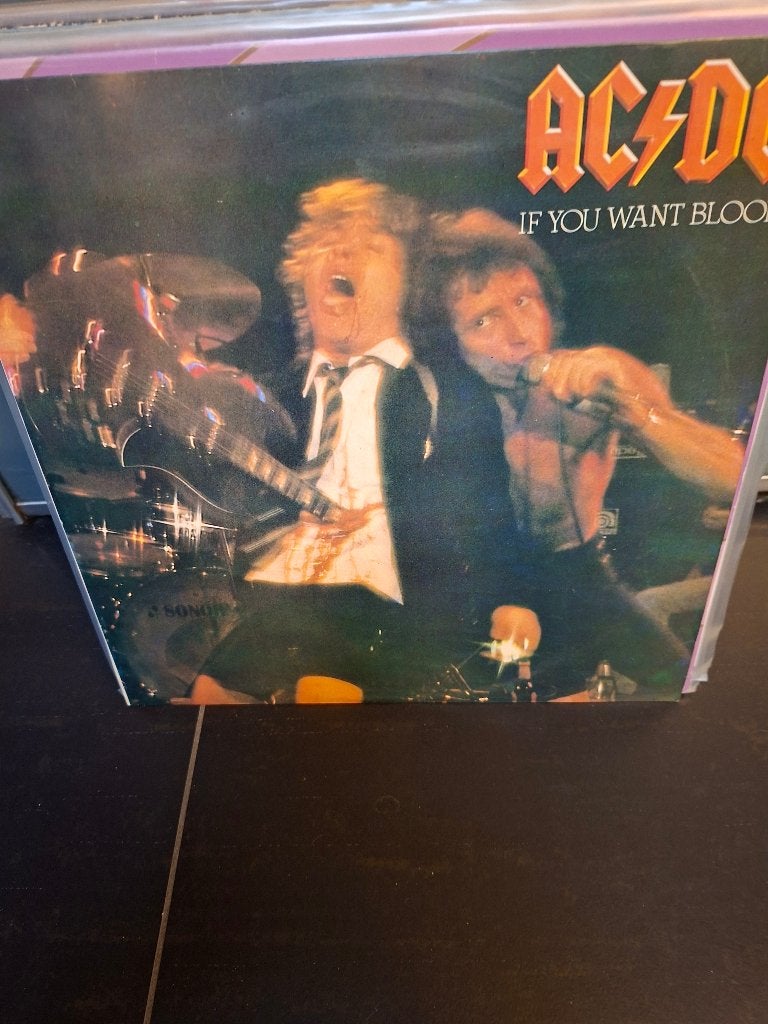 lp - ac/dc - if you want blood - bak 6, CD & DVD, Vinyles | Hardrock & Metal, Enlèvement ou Envoi, Utilisé, Hard rock, Pochette photo