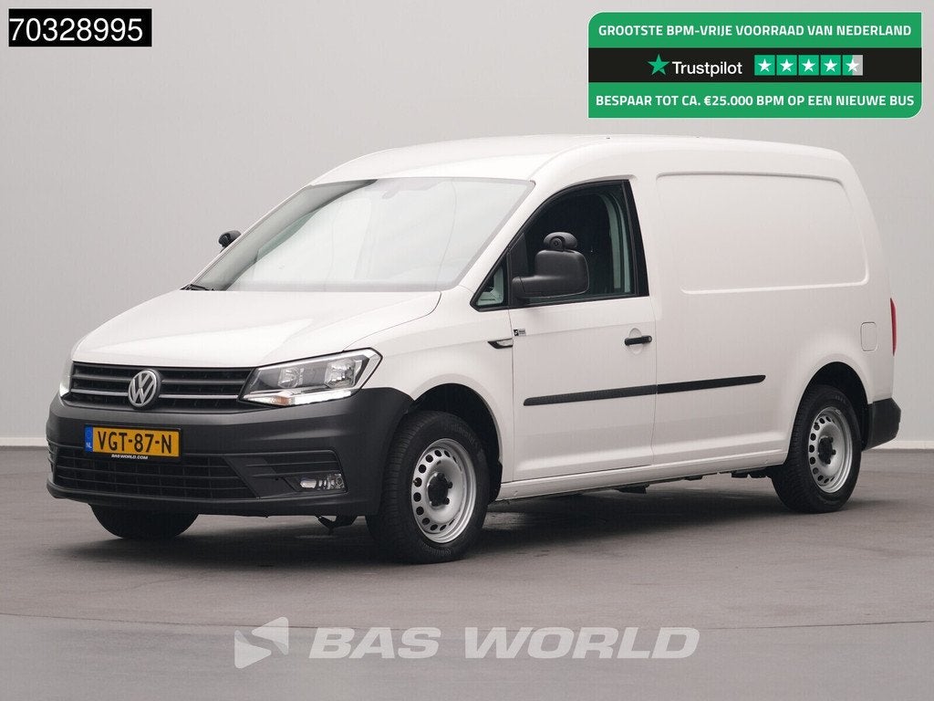 Volkswagen Caddy 102PK L2H1 Trekhaak LED Airco Cruise Werkpl, 75 kW, Stof, Gebruikt, Euro 6