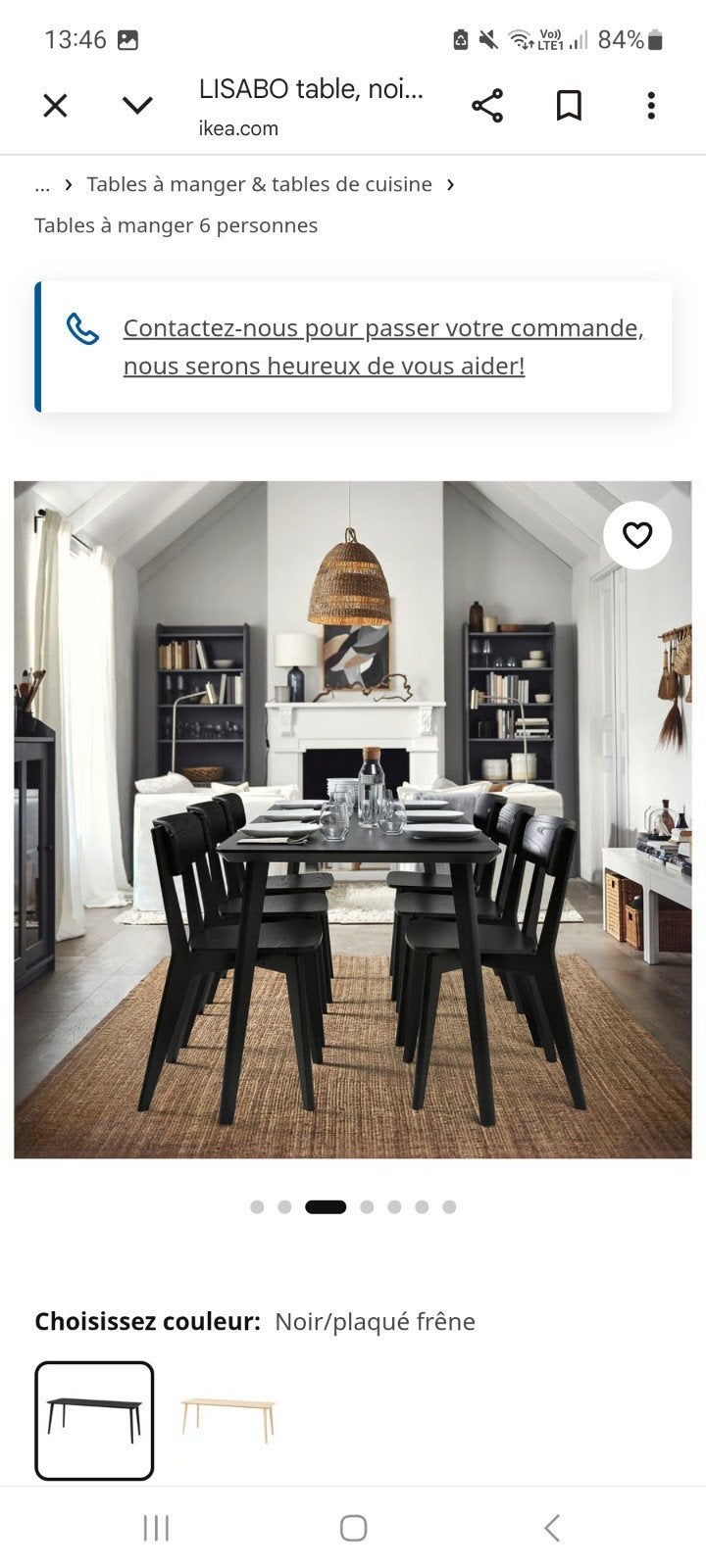 A vendre table magnifique effet bois (noire), Bois