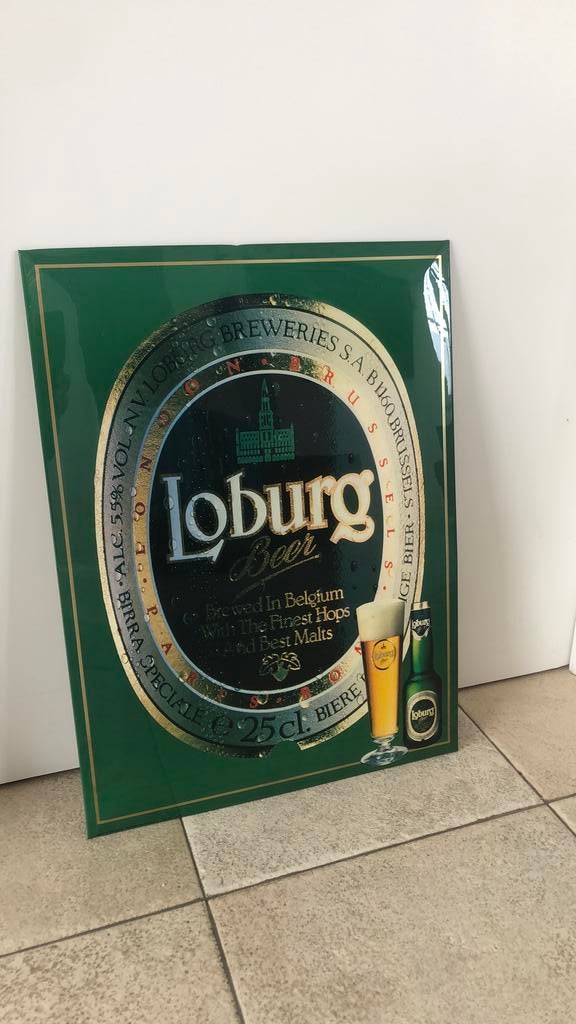 Loburg reclamebord, Verzamelen, Biermerken, Ophalen, Zo goed als nieuw